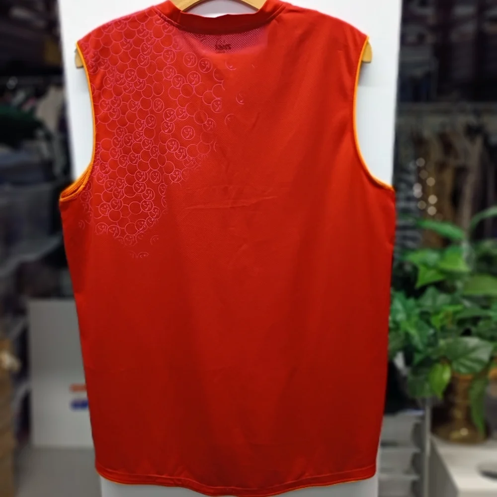 Zumba Fitness Red and Orange Rash Guard with Quick-Dry Fabric